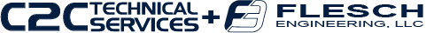 C2C + FLESCH logo B & W Horizontal with Back